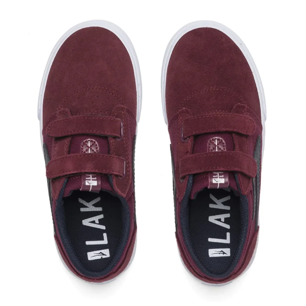 Zapatillas Lakai Griffin Kids Burgundy/Navy Suede - Image 2