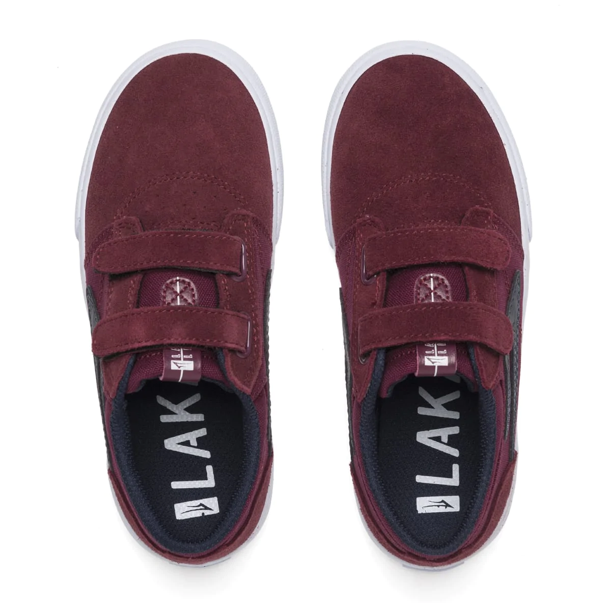 Zapatillas Lakai Griffin Kids Burgundy/Navy Suede - Image 2