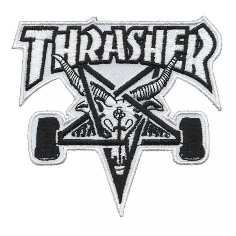 Parche Thrasher Skategoat White